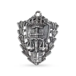 Insignia Profesional de Derecho 120 mm. Llavero en Plata de Ley 925m
