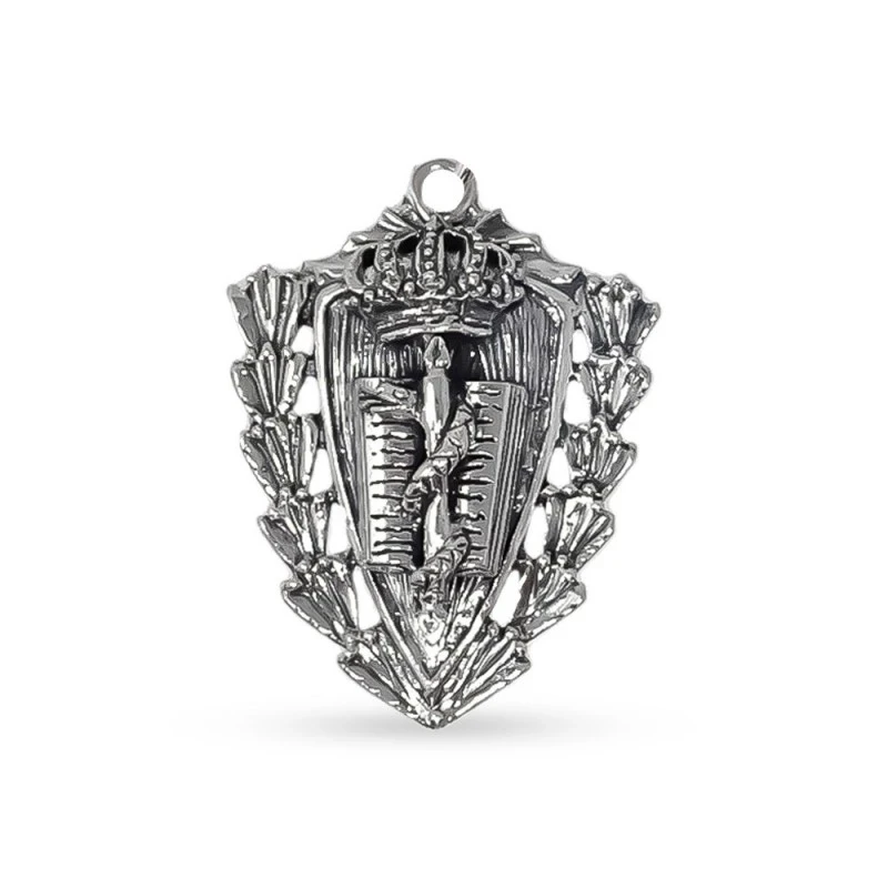 Insignia Profesional de Medicina 18 mm. Llavero en Plata de Ley 925m