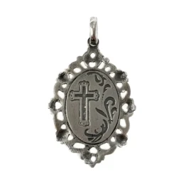 Virgen del Perpetuo Socorro Medalla Plata Ley 925m colgante 38 mm. ma
