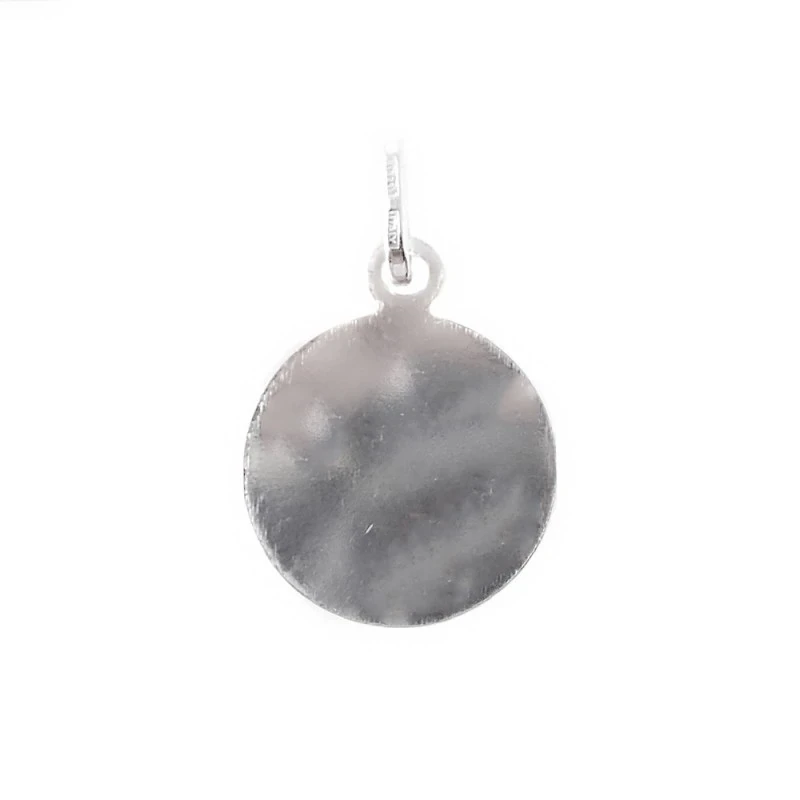 San Judas Tadeo medalla plata Ley 925m unisex 15 mm. bisel borde