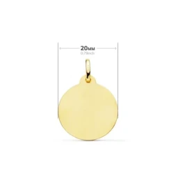Virgen María Espíritu Santo medalla oro 18k Primera Comunión 20 mm. b