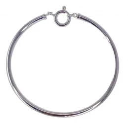 Pulsera Plata Ley 925m rígida 60 mm. lisa tubo