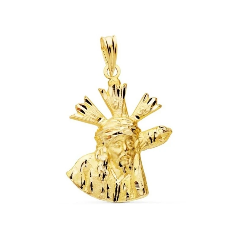 Cristo del Gran Poder de Sevilla Colgante Oro 9k unisex 24 mm. siluet