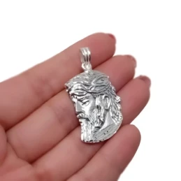 Cristo de los Gitanos Colgante en Plata de Ley 925m silueta maciza de