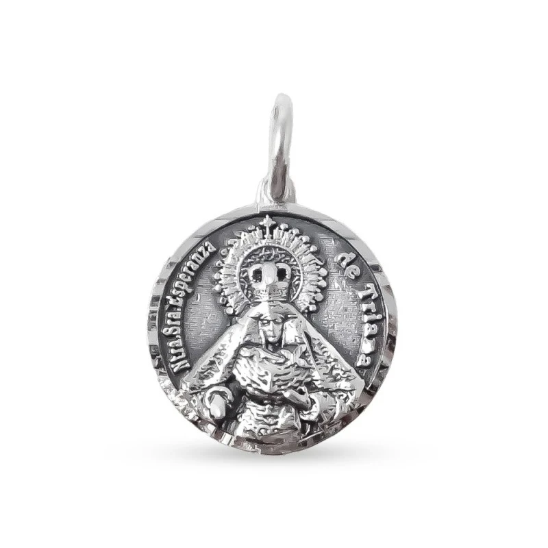 Esperanza de Triana Medalla en Plata de Ley 925m maciza de 15 mm.