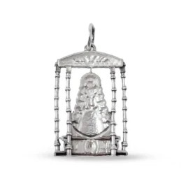 Virgen del Rocío Bajo Palio Colgante en Plata de Ley 925m maciza de 2