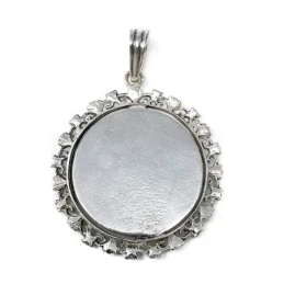 Medalla plata Ley 925m Virgen Lourdes cerco calado [AB9159]
