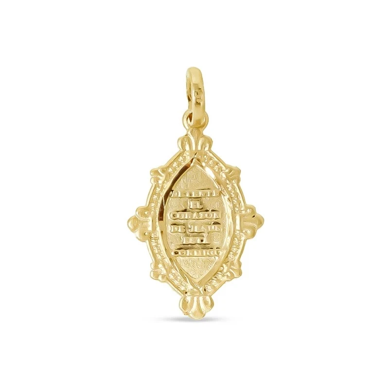 Medalla oro18k unisex Corazón de Jesús 22 mm. DETENTE EL CORAZÓN DE J