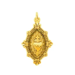 Medalla oro18k unisex Corazón de Jesús 22 mm. DETENTE EL CORAZÓN DE J