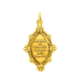 Medalla oro18k unisex Corazón de Jesús 22 mm. DETENTE EL CORAZÓN DE J