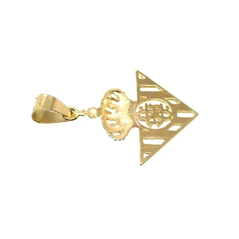 Real Betis Balompié escudo oro 18k colgante unisex 31 mm. Calado deta