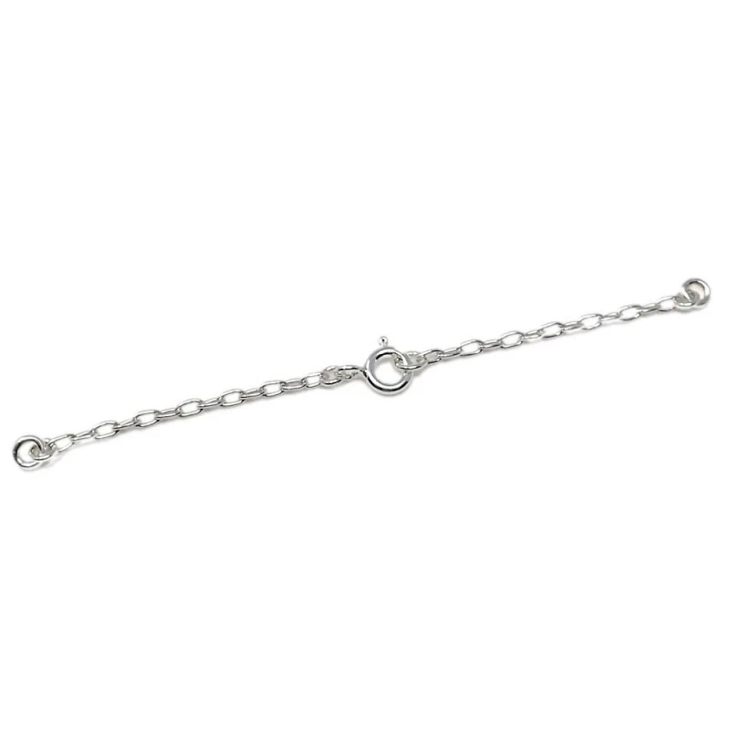 Fornitura cadena seguridad plata Ley 925m forzada 8cm. con reasa