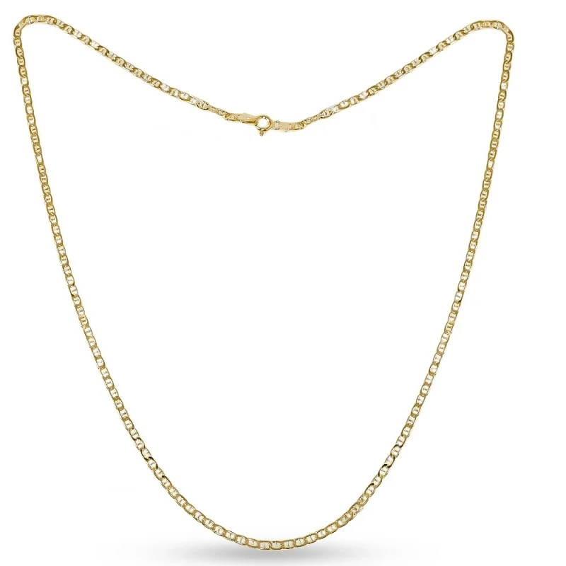 Cadena Marina en Plata de Ley 925m chapada en oro de 50 cm. ancho esl