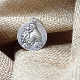 Medalla Plata Ley 925m San Antonio 21mm. [AB9273]