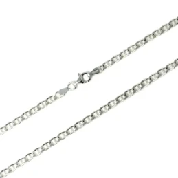 Cadena plata ley 925m lisa 70cm. marina 0.80mm. [AB0483]