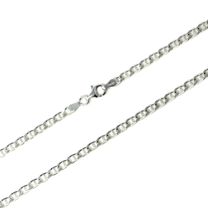 Cadena plata ley 925m lisa 70cm. marina 0.80mm. [AB0483]