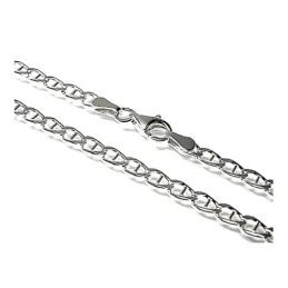 Cadena plata ley 925m lisa 70cm. marina 0.80mm. [AB0483]