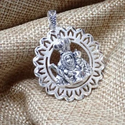 Virgen de la Cabeza Medalla Religiosa en Plata de Ley 925m maciza de