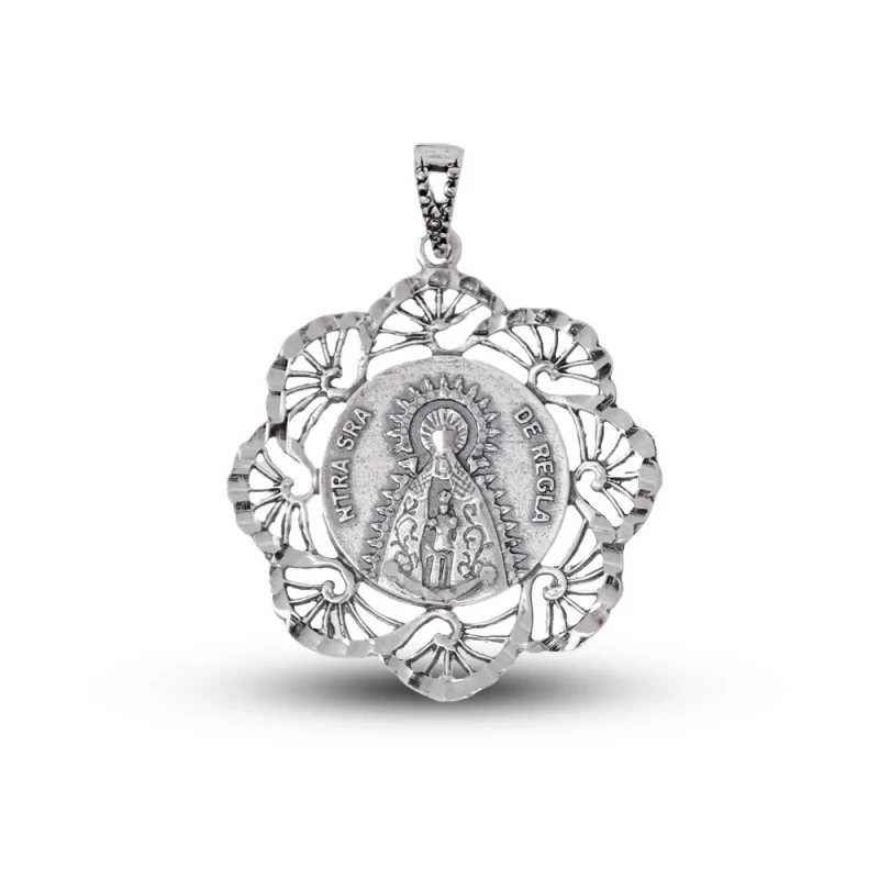 Virgen de Regla Chipiona Cádiz Medalla Colgante Plata Ley 925m maciza
