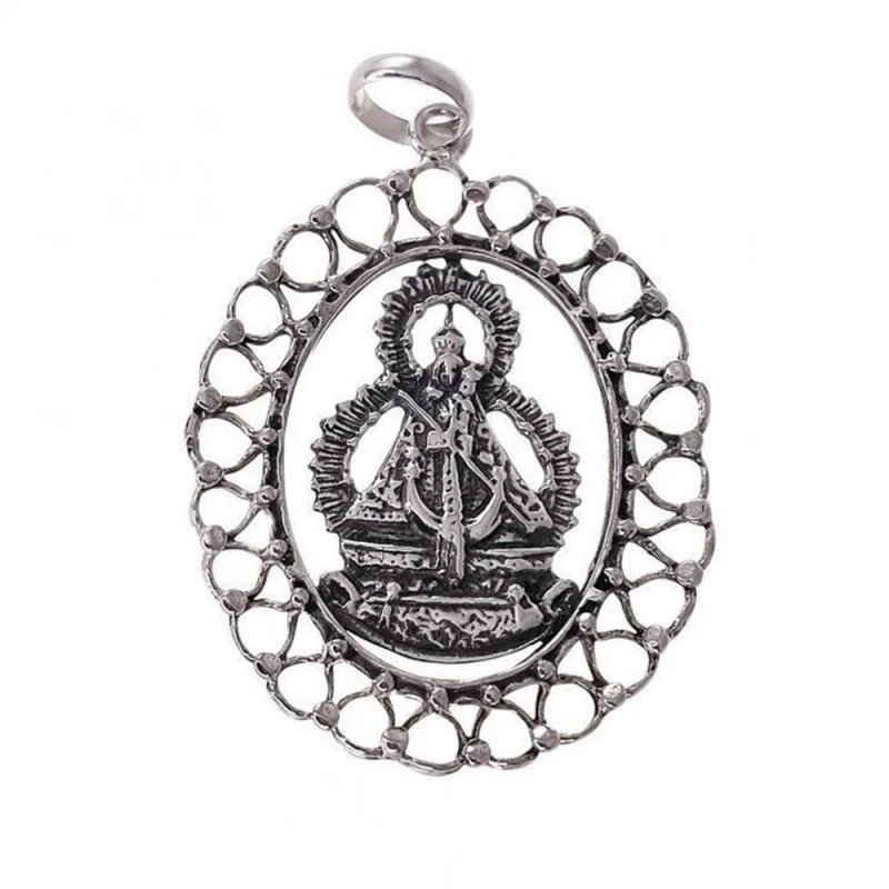 Medalla colgante plata ley 925m 40mm. Virgen de la Cabeza  [AA8164]