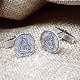Virgen de la Cabeza Gemelos en Plata de Ley 925m macizos de 17 mm.