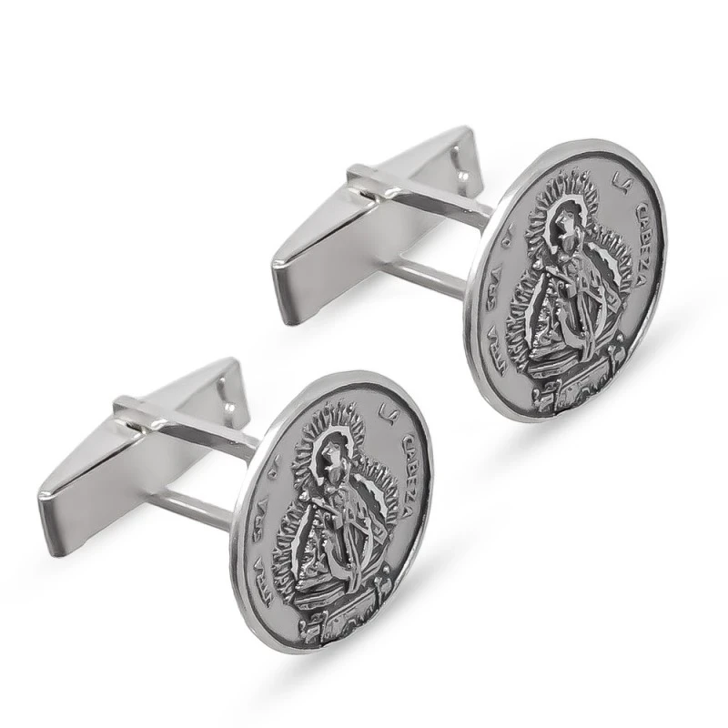 Virgen de la Cabeza Gemelos en Plata de Ley 925m macizos de 17 mm.