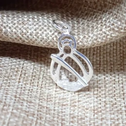 Virgen de la Cabeza Colgante en Plata de Ley 925m macizo de 26 mm. ca