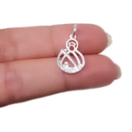 Virgen de la Cabeza Colgante en Plata de Ley 925m macizo de 23 mm. ca