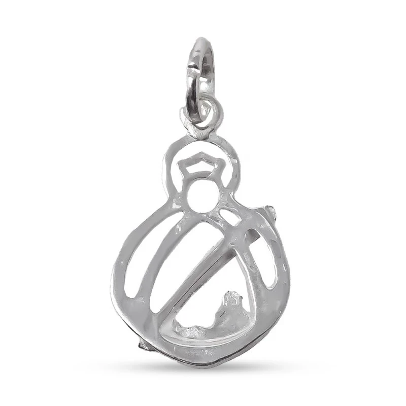 Virgen de la Cabeza Colgante en Plata de Ley 925m macizo de 26 mm. ca