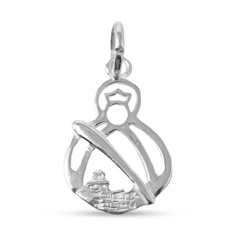 Virgen de la Cabeza Colgante en Plata de Ley 925m macizo de 26 mm. ca
