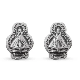 Virgen de la Cabeza Pendientes en Plata de Ley 925m macizos de 10 mm.