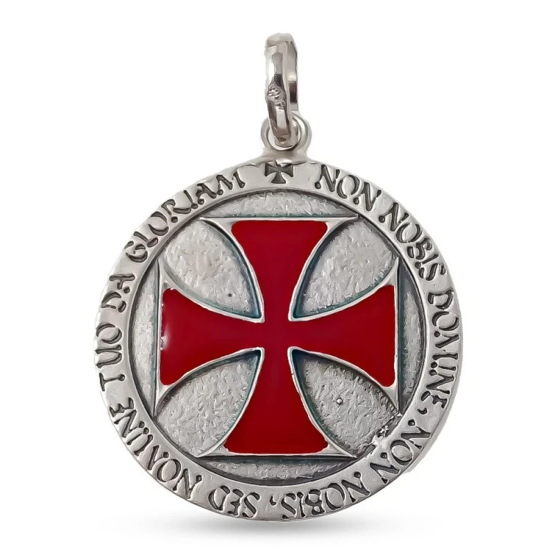 Medalla de los Caballeros Templarios en Plata de Ley 925m maciza de 2
