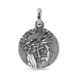 Cristo Cerro del Águila Sevilla Medalla Plata Ley 925m maciza 18 mm..