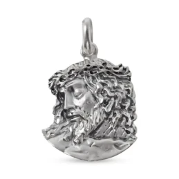 Cristo de la Buena Muerte Medalla Religiosa Rostro Plata  Ley 925m ma