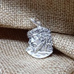 Cristo de la Buena Muerte Medalla Religiosa Rostro Plata  Ley 925m ma