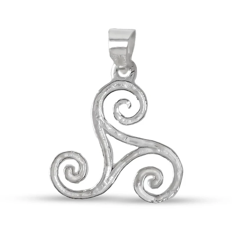 Trisquel Amuleto Colgante en Plata de Ley 925m de 22 mm. macizo