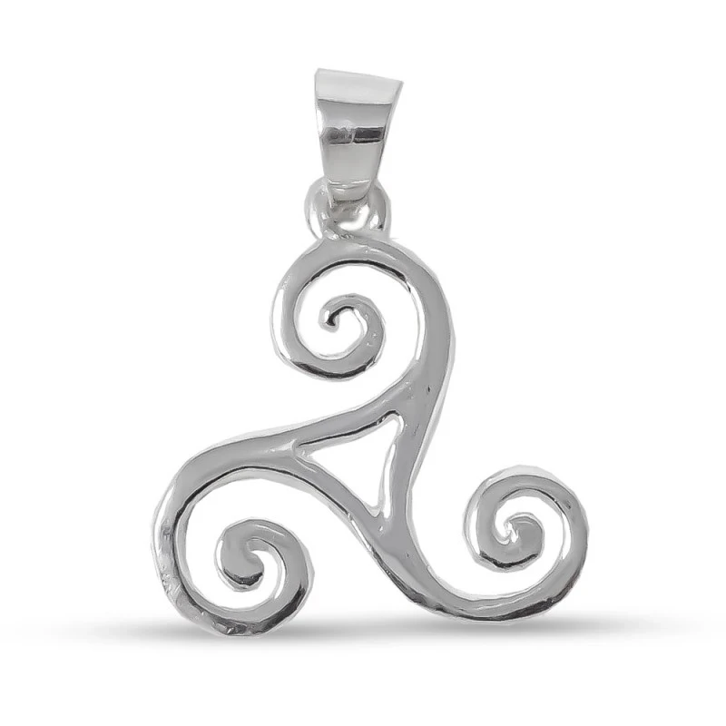 Trisquel Amuleto Colgante en Plata de Ley 925m de 22 mm. macizo