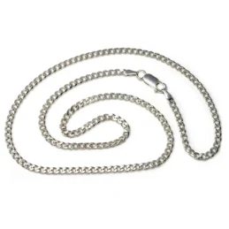 Cadena plata ley 925m 45cm. barbada 0.80mm. [AB0402]