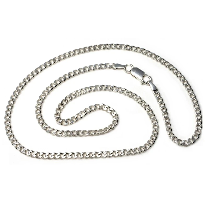 Cadena plata ley 925m 45cm. barbada 0.80mm. [AB0402]