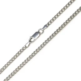 Cadena plata ley 925m 45cm. barbada 0.80mm. [AB0402]