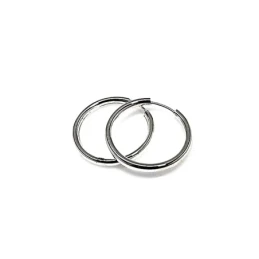 Pendientes plata Ley 925m aro gordo liso 25mm. [AB1147]