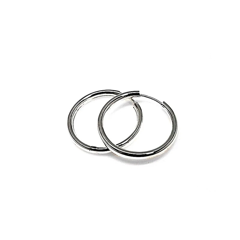Pendientes plata Ley 925m aro gordo liso 25mm. [AB1147]