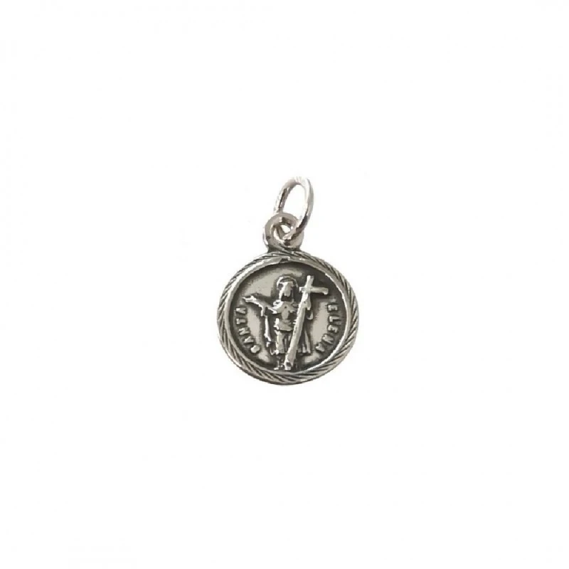 Santa Elena medalla plata Ley 925m unisex 11 mm. oxidada