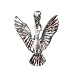 Espírutu Santo Paloma colgante plata Ley 925m silueta 22 mm. maciza a