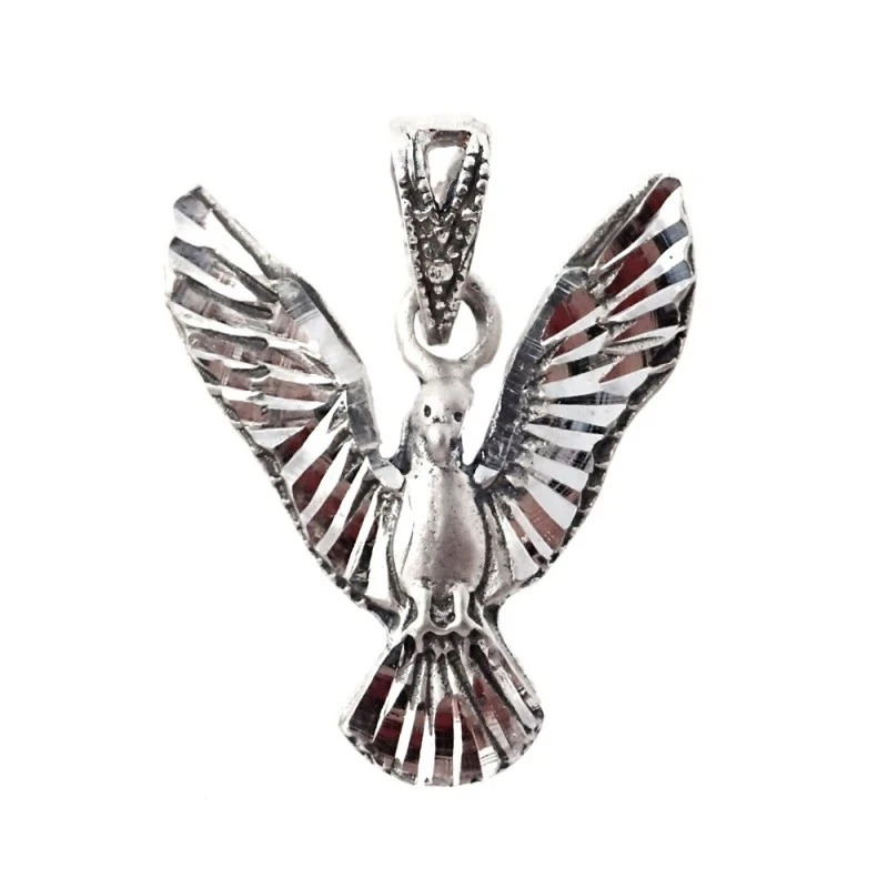 Espírutu Santo Paloma colgante plata Ley 925m silueta 22 mm. maciza a