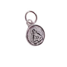 Virgen de la Cabeza medalla Plata Ley 925m unisex 9 mm. lenteja