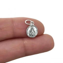 Virgen de la Cabeza medalla Plata Ley 925m unisex 9 mm. lenteja