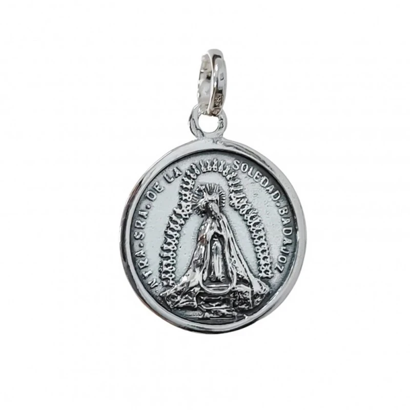 Virgen Nuestra Señora de la Soledad Badajoz Colgante Plata Ley 925 me