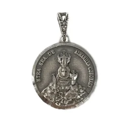 Nuestra Señora de Alharilla Coronada San Benito de Nursia Medalla Pla