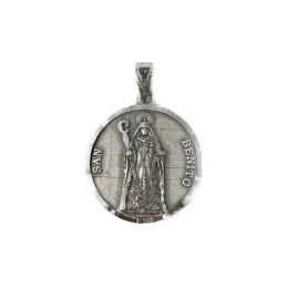 Nuestra Señora de Alharilla Coronada San Benito de Nursia Medalla Pla